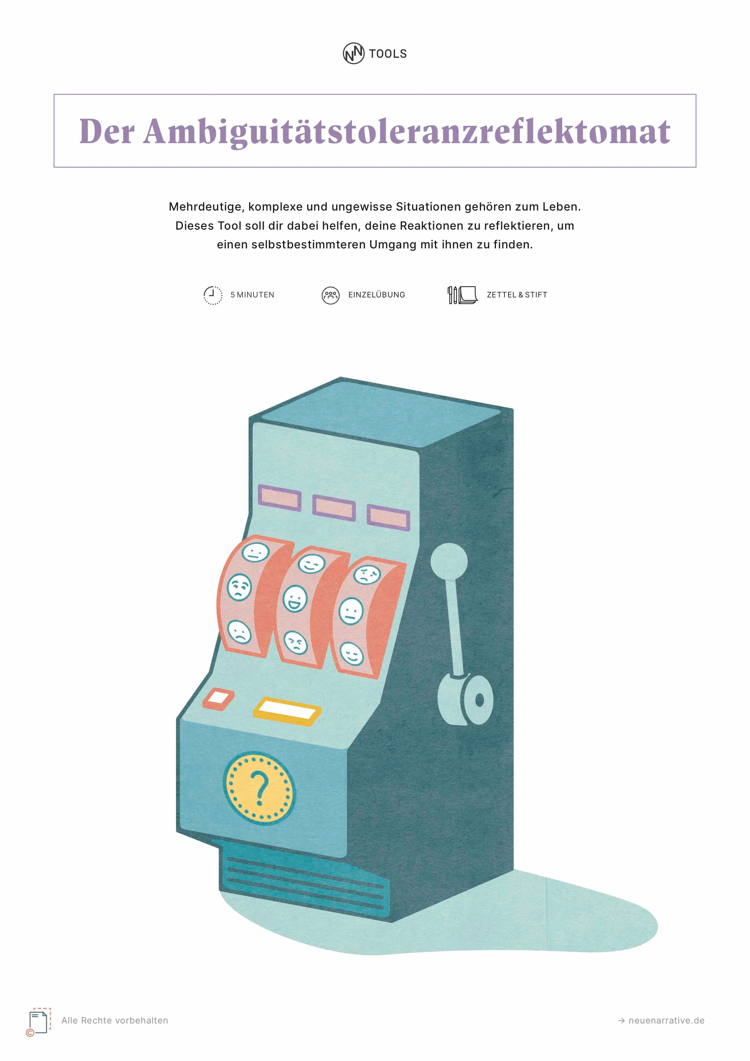 Ein Spielautomat auf dem Cover zum Ambiguitätsreflektomat