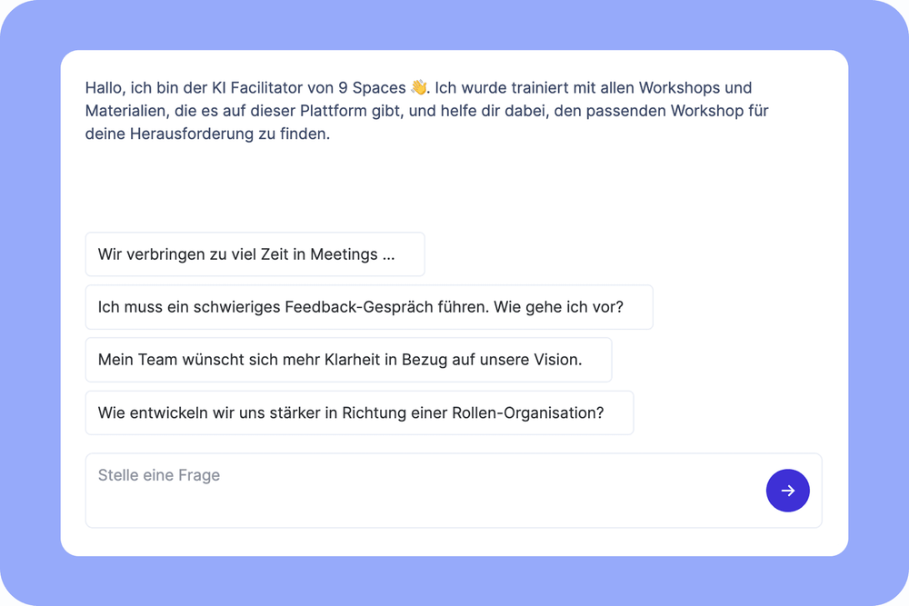 Screenshot vom KI-Facilitator
