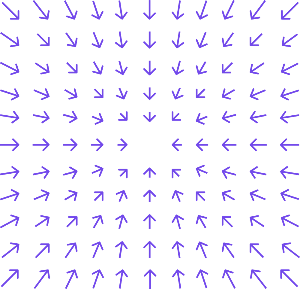 arrows pointing in the centre