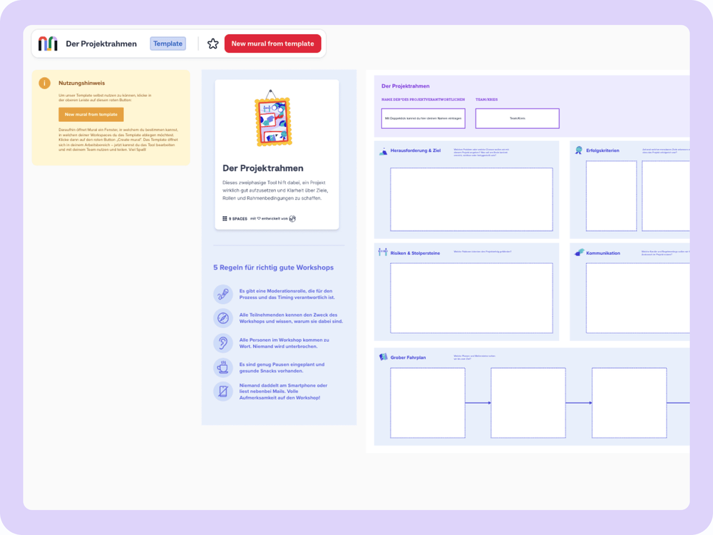 Screenshot eines Mural-Boards