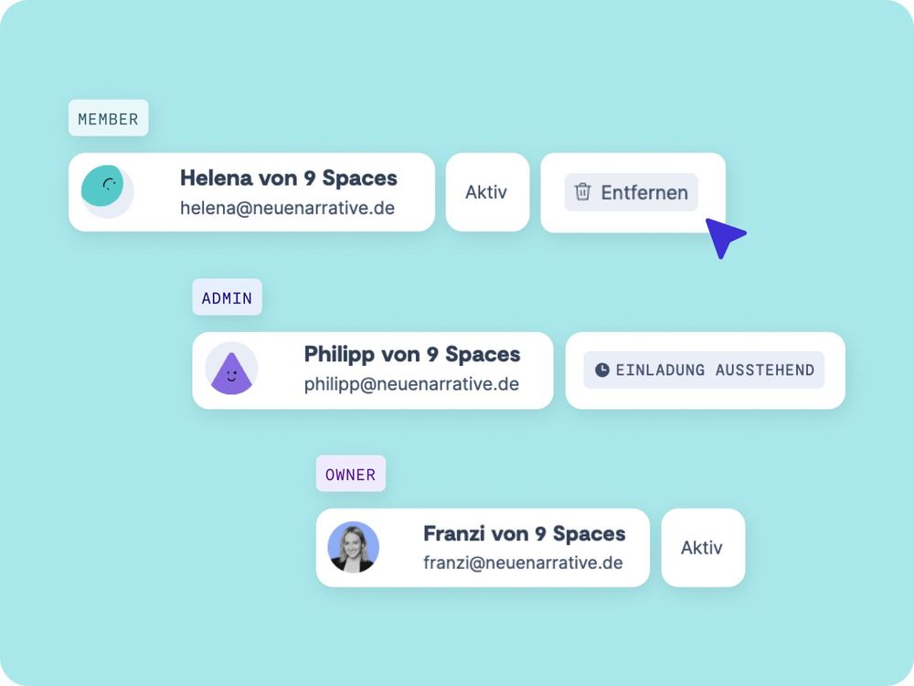 Screenshot der neuen User Management Rollen