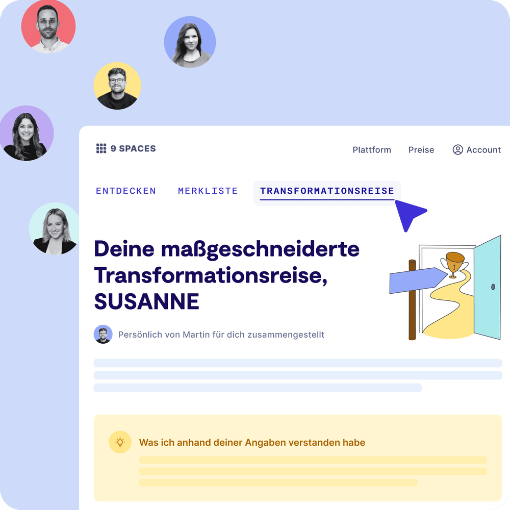 an image showing the transformation journey tab