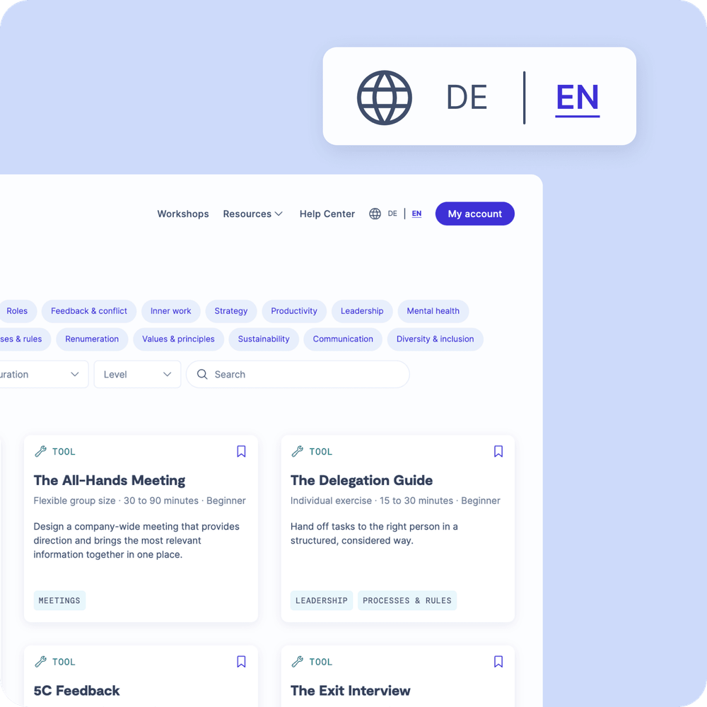 Screenshot of 9 Spaces platform