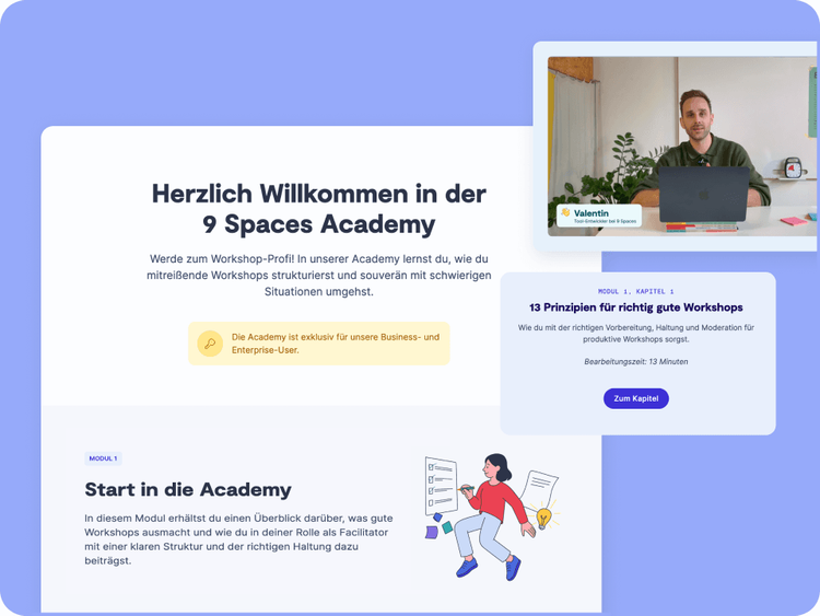 Einblicke aus der 9 Spaces Academy