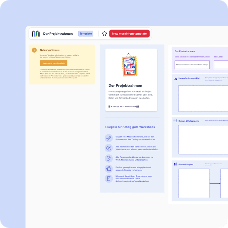 Screenshot eines Mural-Boards