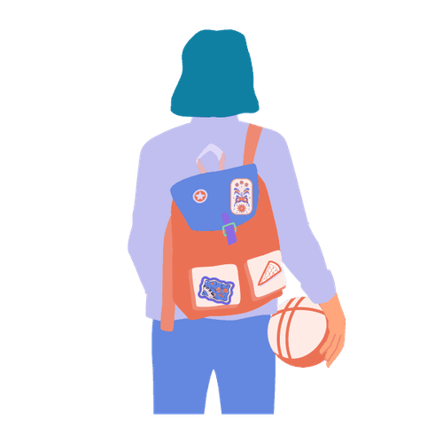 A person carrying a backpack