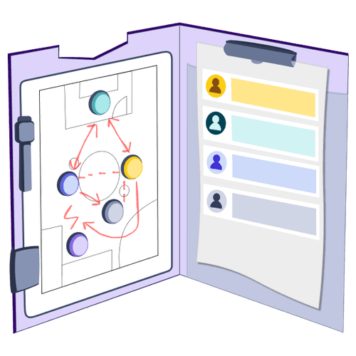 Illustration of a folder containing documents