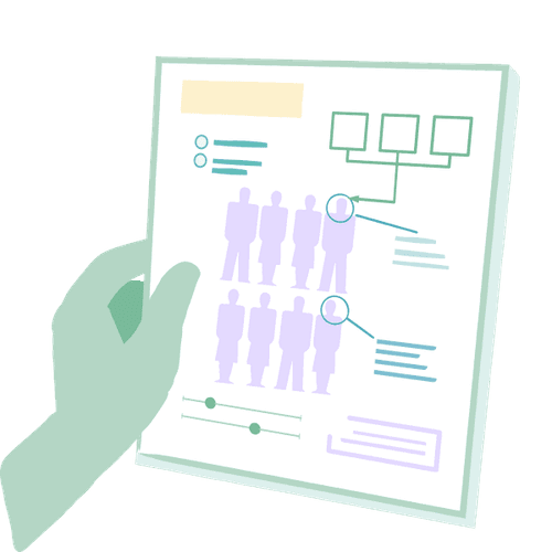 Illustration of someone holding a manual in their hand