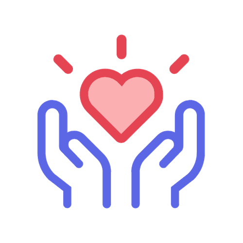 two hands holding a heart